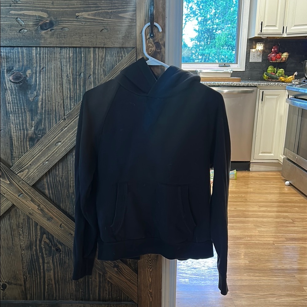 Athleta Black Hoodie Open Back Sweatshirt